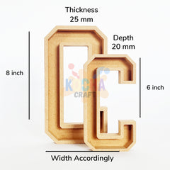 Engraved MDF Letters For Art&Craft