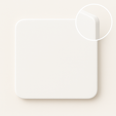 Rounded Square Pre-Primered White MDF Plain Art Base - Ideal For Resin Art and Name Plates