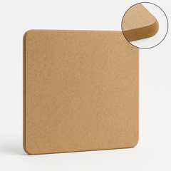 Rounded Corner Square MDF Plain Art Base - Ideal For Resin Art and Name Plates DIY Projects