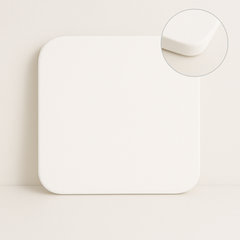 Rounded Square Pre-Primered White MDF Plain Art Base - Ideal For Resin Art and Name Plates