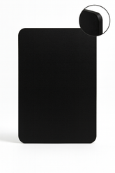 Rectangle With rounded corners - Pre Primered Black MDF Plain Art Base - Ideal For Resin Art and Name Plates DIY Projects