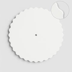 Wavy Round MDF Plain Art Base For Clock - White Pre-Primered - Ideal For Resin Art and DIY Project