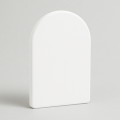 Arch MDF Plain Art Base - White Acrylic Primered (Gesso) - Ideal For Resin Art and Name Plates DIY Projects