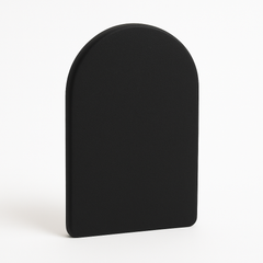 Arch MDF Plain Art Base - Black Acrylic Primered (Gesso) - Ideal For Resin Art and Name Plates DIY Projects