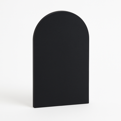 Arch MDF Plain Art Base - Black Acrylic Primered (Gesso) - Ideal For Resin Art and Name Plates DIY Projects