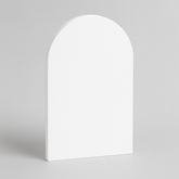 Arch MDF Plain Art Base - White Acrylic Primered (Gesso) - Ideal For Resin Art and Name Plates DIY Projects