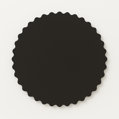 Wavy Round Black Pre-Primered MDF Plain Art Base - Ideal For Resin Art and Name Plates DIY Project