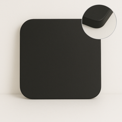 Rounded Square Pre-Primered Black MDF Plain Art Base - Ideal For Resin Art and Name Plates