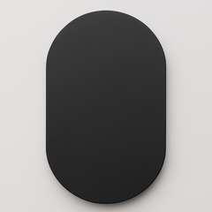 Oval Rectangular HDF Plain Art Base Preprimered Black - Ideal For Resin Art and Name Plates DIY Projects