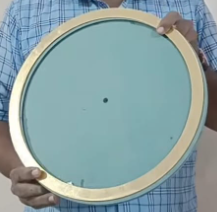 Clock Base with Acrylic Gold Ring And Front Depth - Ideal for 12Month Baby Clock