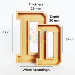 Engraved MDF Letters For Art&Craft