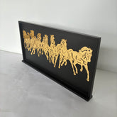 7 Horse Black Wall Frame