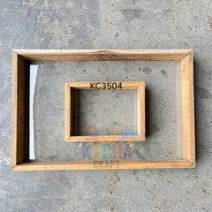 2 in 1 "Rectangle Shape Flower Preservation " Varmala Box (KC3504) – Elegant Wooden Memory Keepsake