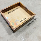 Flower Preservation Varmala Box Acrylic & wooden Cap (KC3506) – Elegant Wooden Memory Keepsake