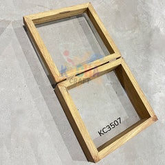 Box type 2 side Acrylic Flower Preservation wooden Frame (KC3507) – Elegant Wooden Memory Keepsake