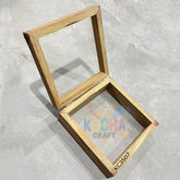Box type 2 side Acrylic Flower Preservation wooden Frame (KC3507) – Elegant Wooden Memory Keepsake