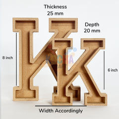 Engraved MDF Letters For Art&Craft