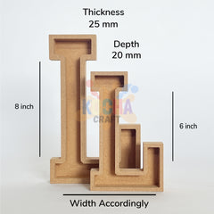 Engraved MDF Letters For Art&Craft