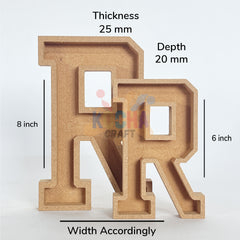Engraved MDF Letters For Art&Craft