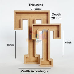 Engraved MDF Letters For Art&Craft