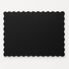 Wavy Rectangle MDF Plain Art Base For Name Plate -Pre-Primered Black- Ideal For Resin Art and DIY Project