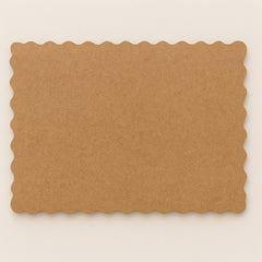 Wavy Rectangle MDF Plain Art Base For Name Plate - Ideal For Resin Art and DIY Project