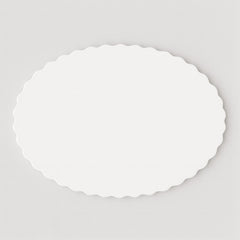 Wavy Oval MDF Plain Art Base For Name Plate -Pre Primered White - Ideal For Resin Art and DIY Project