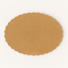Wavy Oval MDF Plain Art Base For Name Plate - Ideal For Resin Art and DIY Project