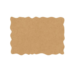 Irregular Wavy Rectangle MDF Plain Art Base For Name Plate - Ideal For Resin Art and DIY Project