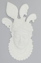 Shrinathji Face Sculpture - White/Black Pre-Primered