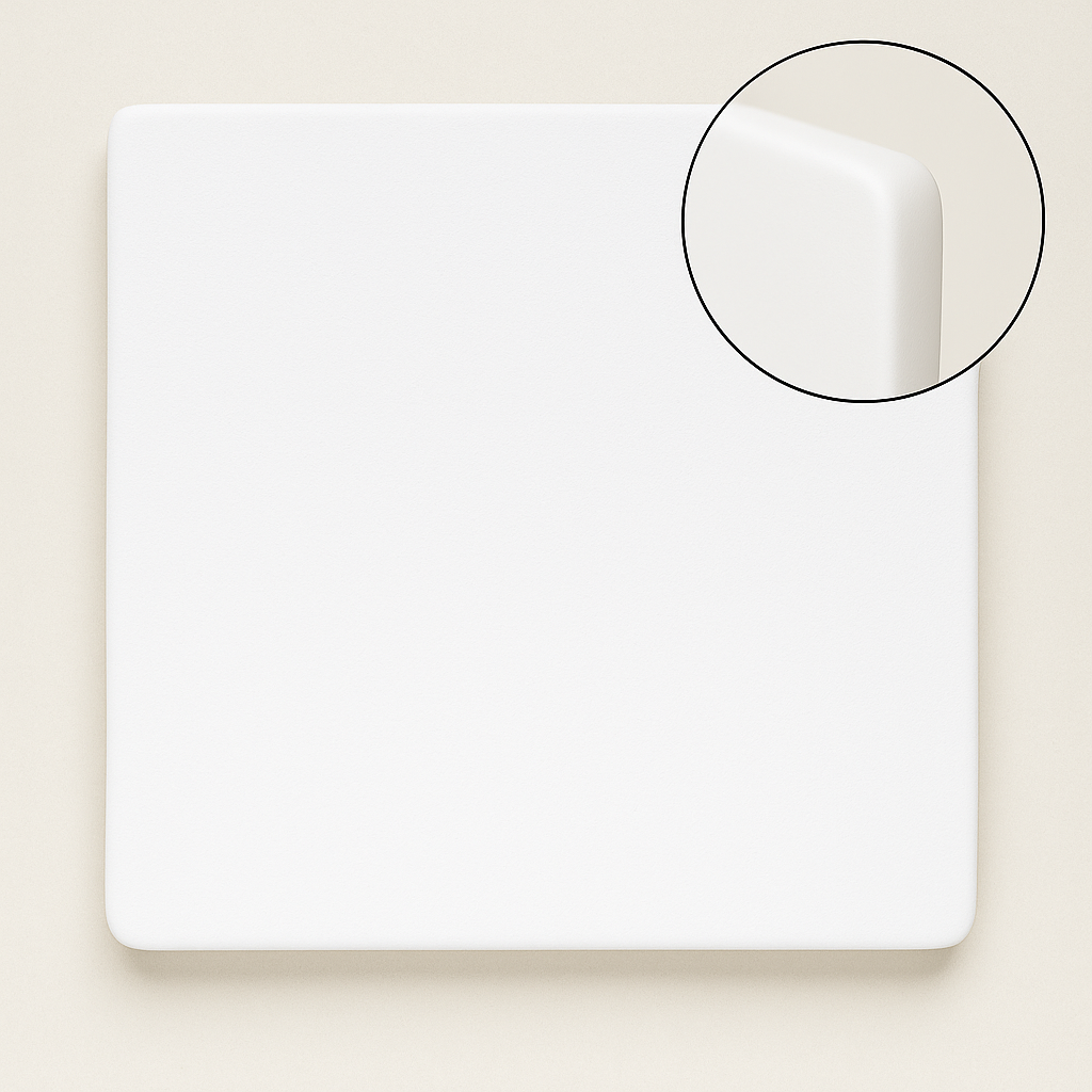 Square PrePrimered White MDF Plain Art Base - Ideal For Resin Art and Name Plates DIY Projects