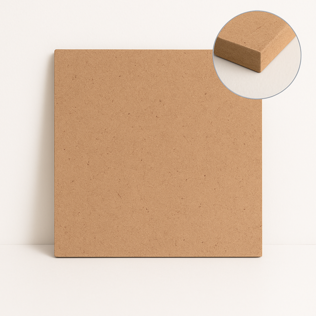 Square MDF Plain Art Base - Ideal For Resin Art and Name Plates DIY Projects
