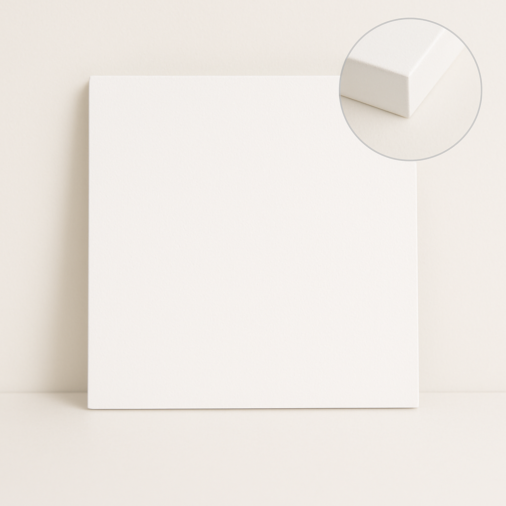 Square PrePrimered White MDF Plain Art Base - Ideal For Resin Art and Name Plates DIY Projects