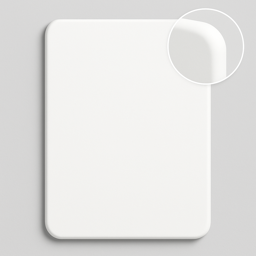 Rectangle With rounded corners - Pre Primered White MDF Plain Art Base - Ideal For Resin Art and Name Plates DIY Projects
