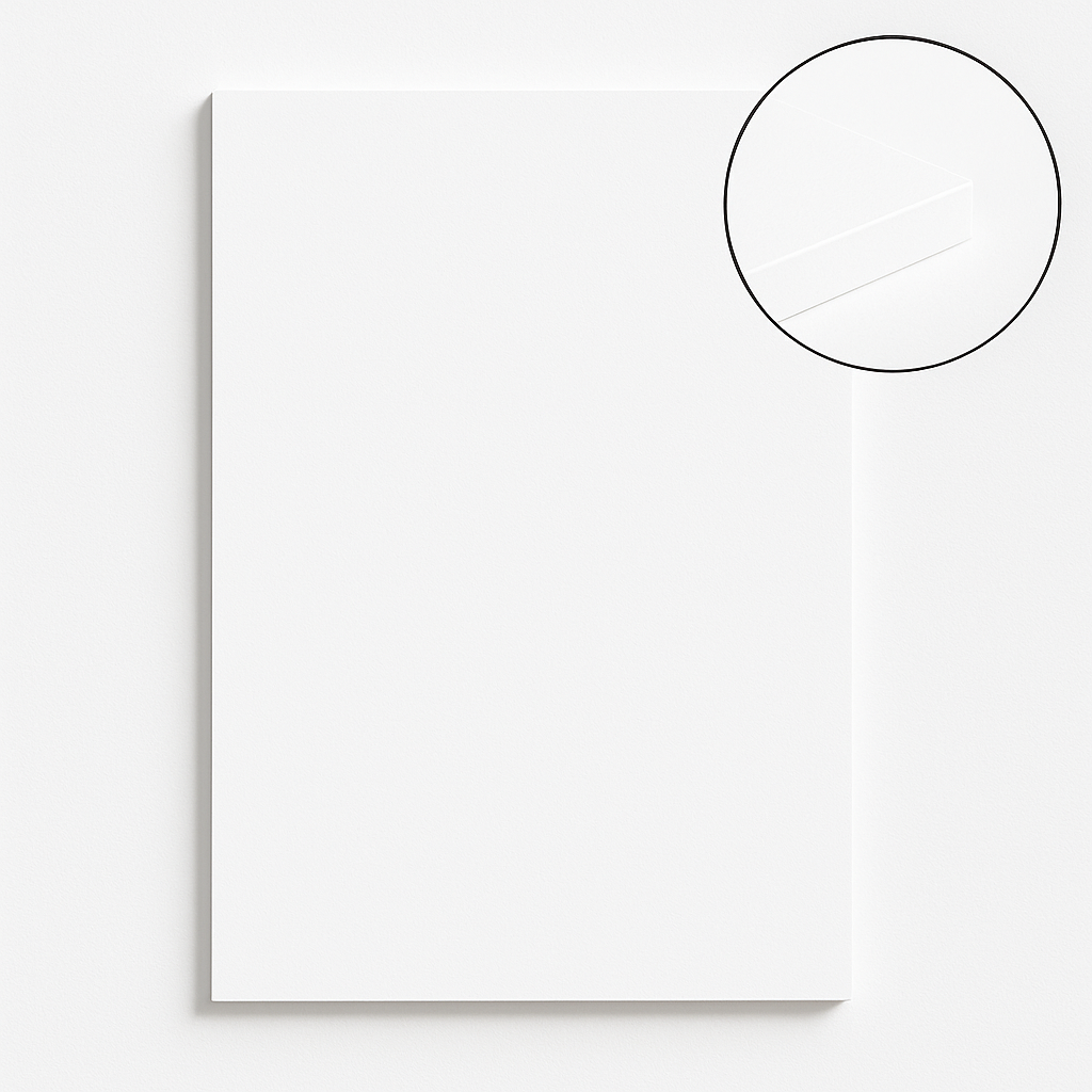 Rectangle Pre Primered White MDF Plain Art Base - Ideal For Resin Art and Name Plates DIY Projects