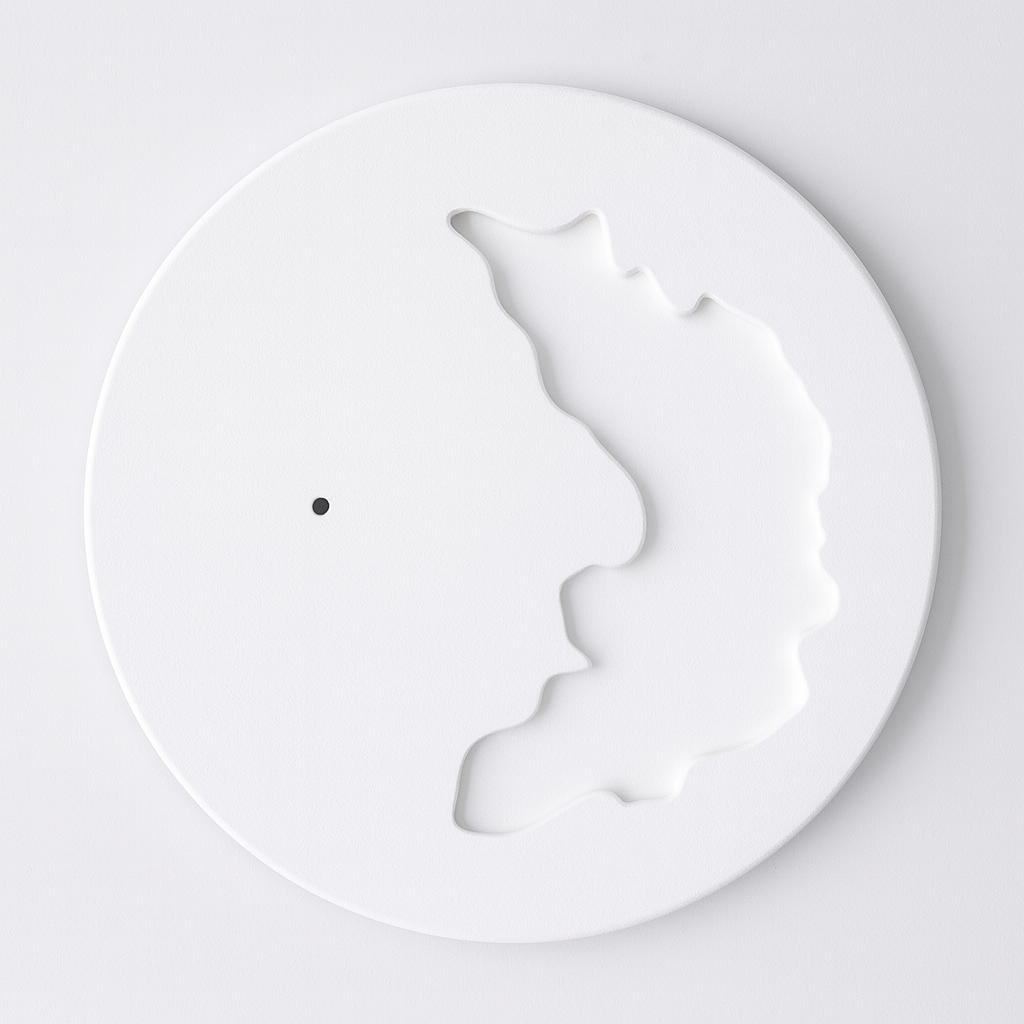 Agate Cavity MDF Clock Base In White Acrylic Primer (Gesso) - Ideal for Resin DIY Projects
