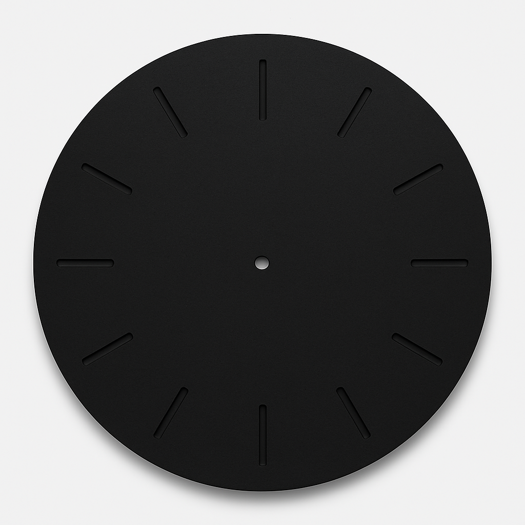 MDF Pre-Primered Black Round Fancy Clock Base - With Grooved Dial - Ideal for Resin DIY Projects (Copy)