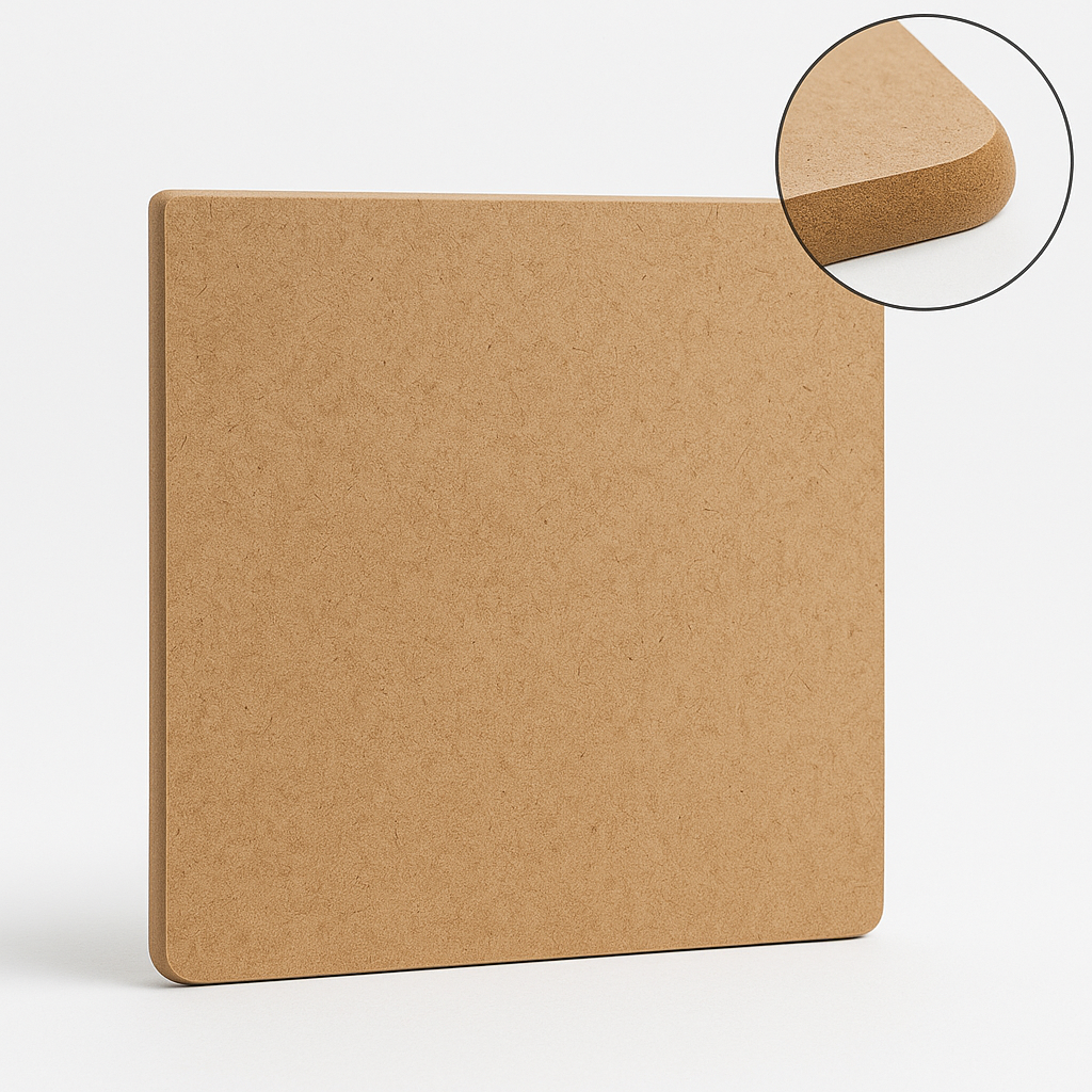 Square MDF Plain Art Base - Ideal For Resin Art and Name Plates DIY Projects