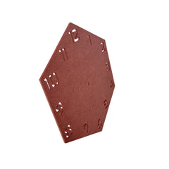Hexagon Clock With Numbers Cutout
