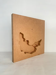 Agate Square MDF Clock Base with Machine Slot