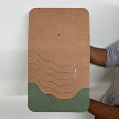 Rectangular Multilayer Clock Base With Wavy Layers - Best For Making Ocean Effect Resin Clock
