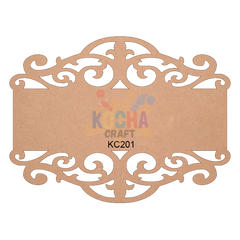 Nameplate MDF Base (KC201) - Perfect For Crafting And Painting