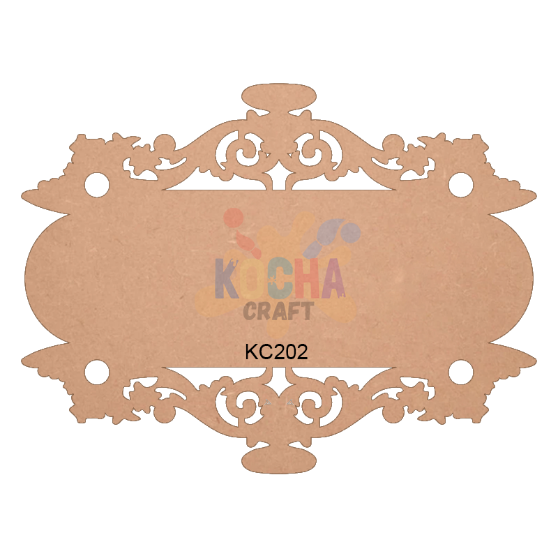 Nameplate MDF Base (KC202) - Perfect For Crafting And Painting