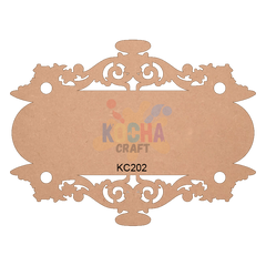 Nameplate MDF Base (KC202) - Perfect For Crafting And Painting