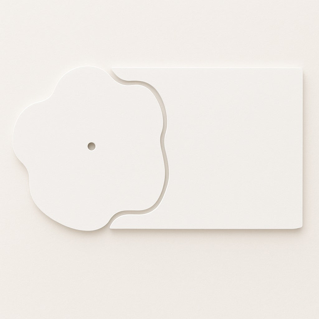 Fancy 2 Part MDF Art Base For Resin Clock White Pre Primered - Ideal For Resin Art and DIY Project