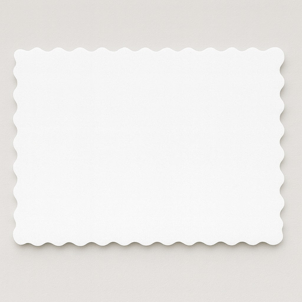 Wavy Rectangle MDF Plain Art Base For Name Plate -Pre-Primered White- Ideal For Resin Art and DIY Project