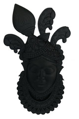 Shrinathji Face Sculpture - White/Black Pre-Primered