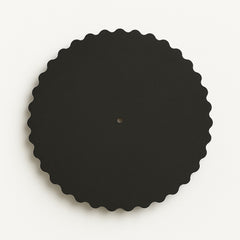 Wavy Round MDF Plain Art Base For Clock - Black Pre-Primered - Ideal For Resin Art and  DIY Project