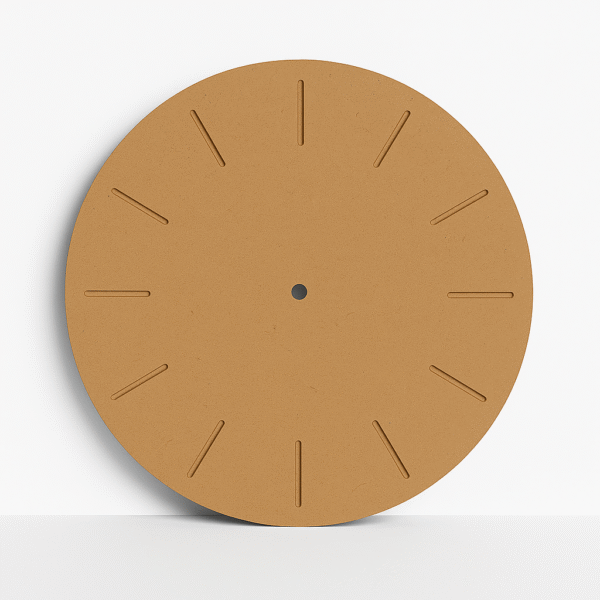 Sharp MDF Round Fancy Clock Base - With Grooved Dial (Size - 12/14/15/16/18/20/22/24 Diameter) - Ideal For Resin Art And DIY Projects - Without Primer & With White/Black Primer