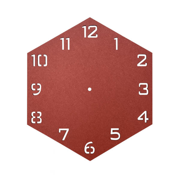 Hexagon Clock With Numbers Cutout (Size - 12/14/16/18 Inch) - Ideal For Resin Art And DIY Projects - Without Primer & With White/Black Primer